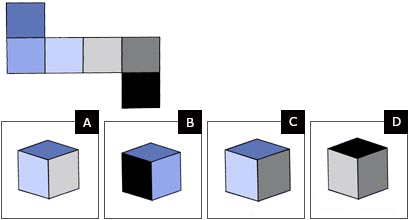 Räumliches Vorstellungsvermögen Test Beispiel