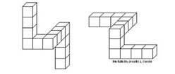 Are these shapes different? spatial awareness rotating shape example question
